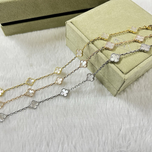 [Clover]CLOVER 6 MOTIF WHITE MOP BRACELET