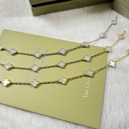 [Clover]CLOVER 6 MOTIF WHITE MOP BRACELET