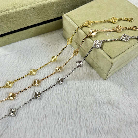 [Clover]CLOVER 6 MOTIF DIAMOND BRACELET