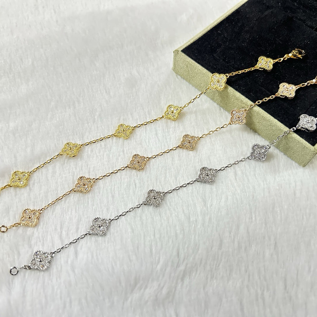 [Clover]CLOVER 6 MOTIF DIAMOND BRACELET