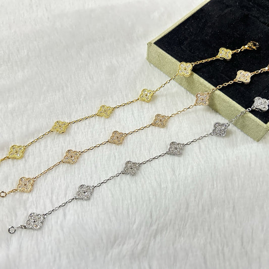 [Clover]CLOVER 6 MOTIF DIAMOND BRACELET