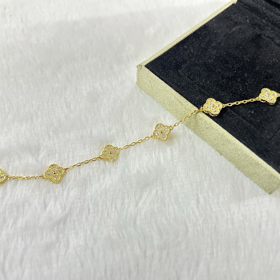 [Clover]CLOVER 6 MOTIF DIAMOND BRACELET