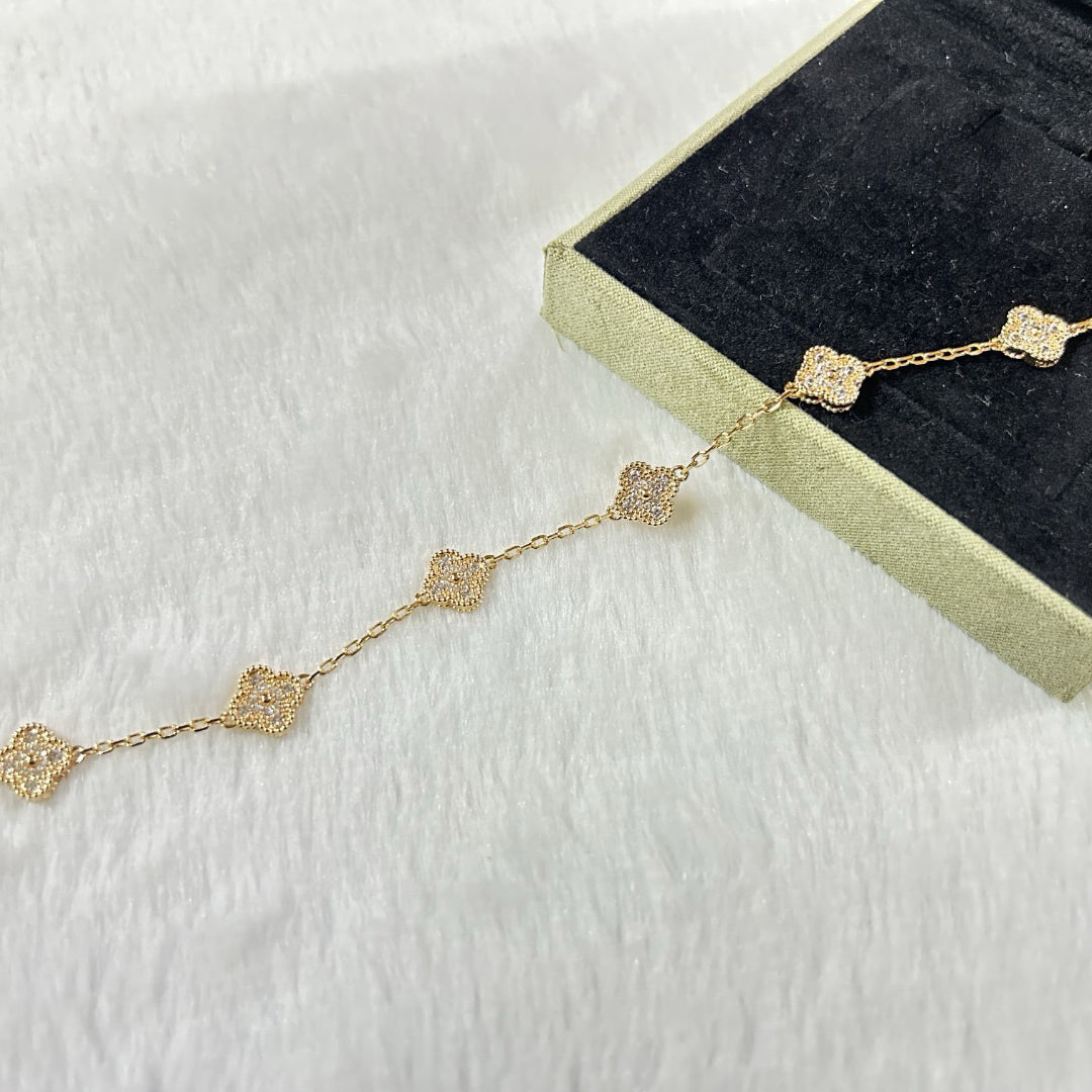 [Clover]CLOVER 6 MOTIF DIAMOND BRACELET