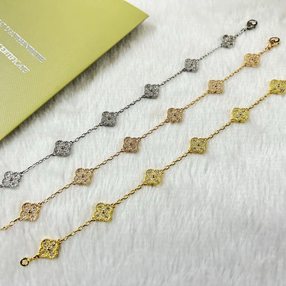 [Clover]CLOVER 6 MOTIF DIAMOND BRACELET