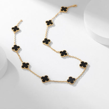 [Clover]CLOVER 10 MOTIFS ONYX NECKLACE