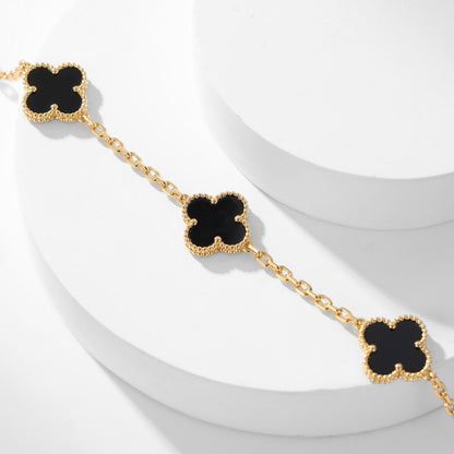 [Clover]CLOVER 10 MOTIFS ONYX NECKLACE