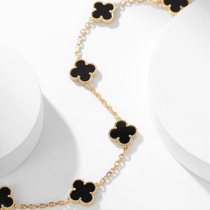 [Clover]CLOVER 10 MOTIFS ONYX NECKLACE