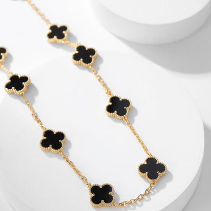 [Clover]CLOVER 10 MOTIFS ONYX NECKLACE