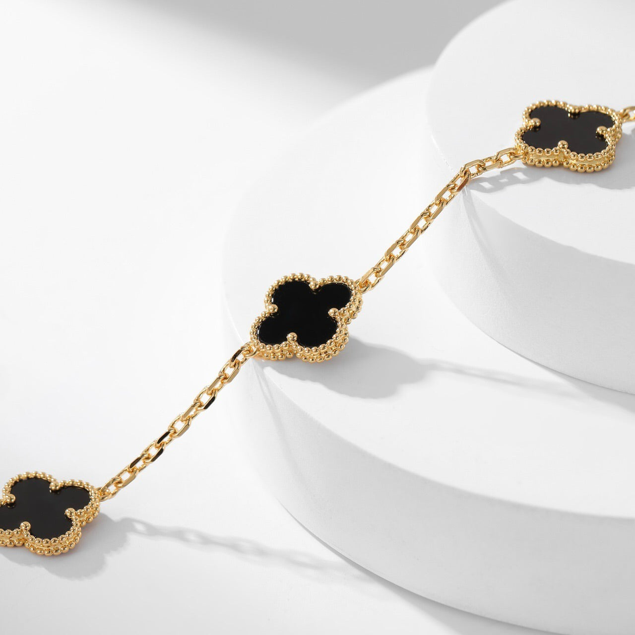 [Clover]CLOVER 10 MOTIFS ONYX NECKLACE