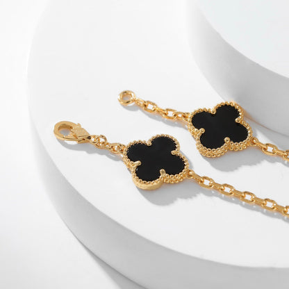 [Clover]CLOVER 10 MOTIFS ONYX NECKLACE