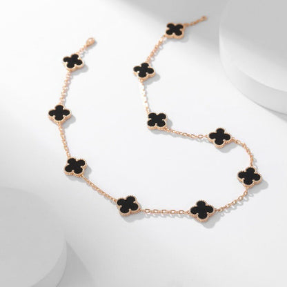 [Clover]CLOVER 10 MOTIFS ONYX NECKLACE