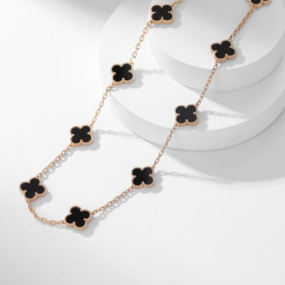 [Clover]CLOVER 10 MOTIFS ONYX NECKLACE