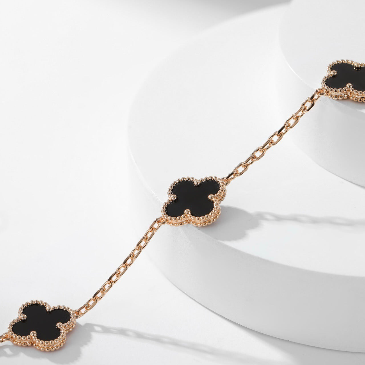 [Clover]CLOVER 10 MOTIFS ONYX NECKLACE