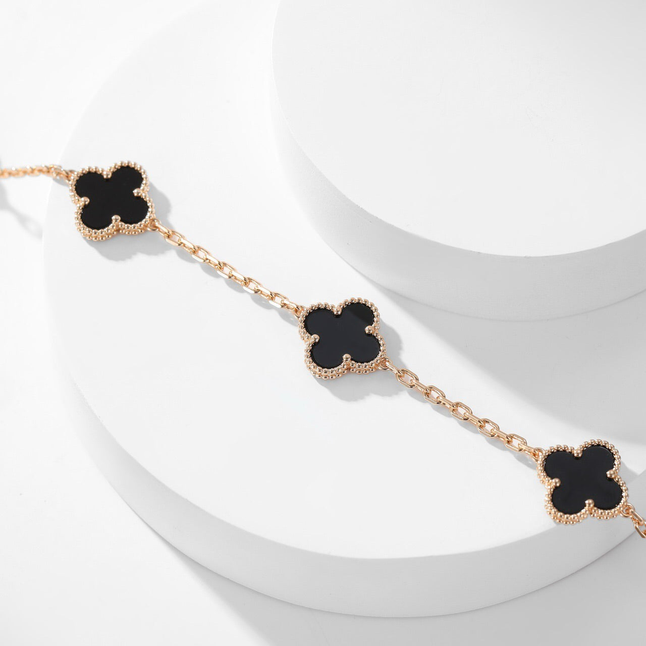 [Clover]CLOVER 10 MOTIFS ONYX NECKLACE