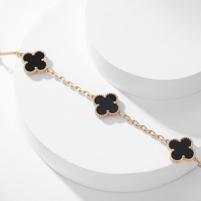 [Clover]CLOVER 10 MOTIFS ONYX NECKLACE