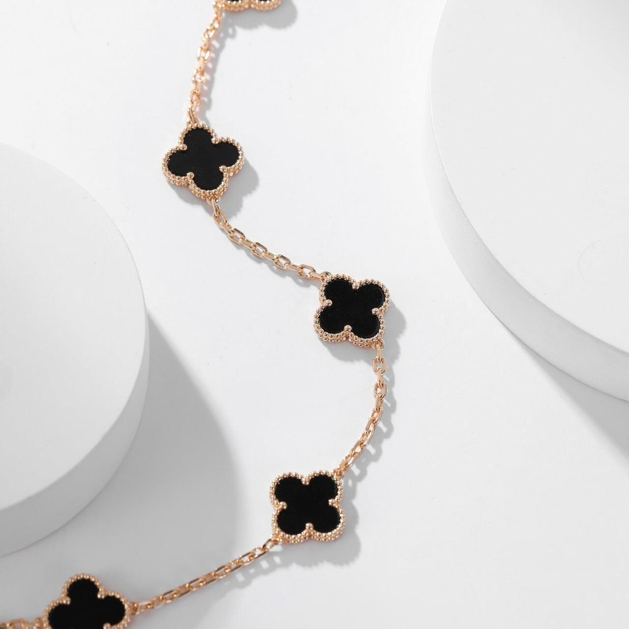 [Clover]CLOVER 10 MOTIFS ONYX NECKLACE