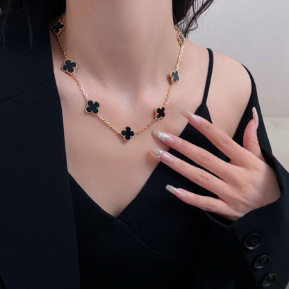 [Clover]CLOVER 10 MOTIFS ONYX NECKLACE