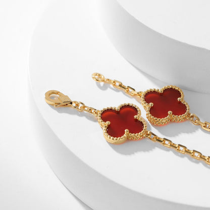 [Clover]CLOVER 10 MOTIFS CARNELIAN NECKLACE