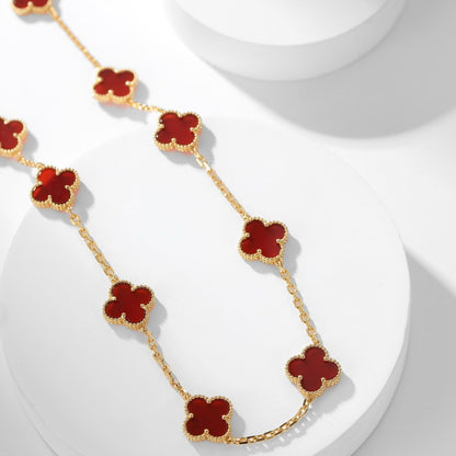 [Clover]CLOVER 10 MOTIFS CARNELIAN NECKLACE