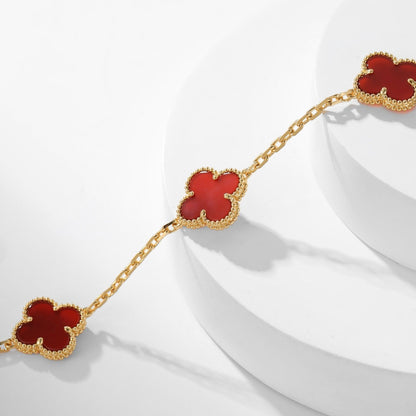 [Clover]CLOVER 10 MOTIFS CARNELIAN NECKLACE
