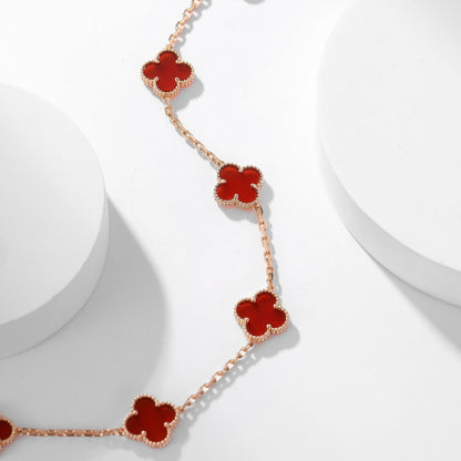 [Clover]CLOVER 10 MOTIFS CARNELIAN NECKLACE