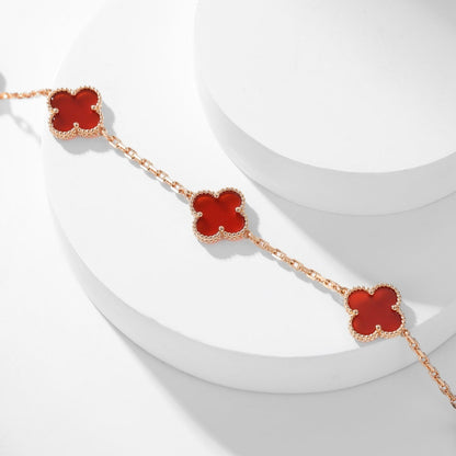 [Clover]CLOVER 10 MOTIFS CARNELIAN NECKLACE