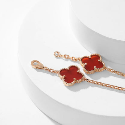 [Clover]CLOVER 10 MOTIFS CARNELIAN NECKLACE