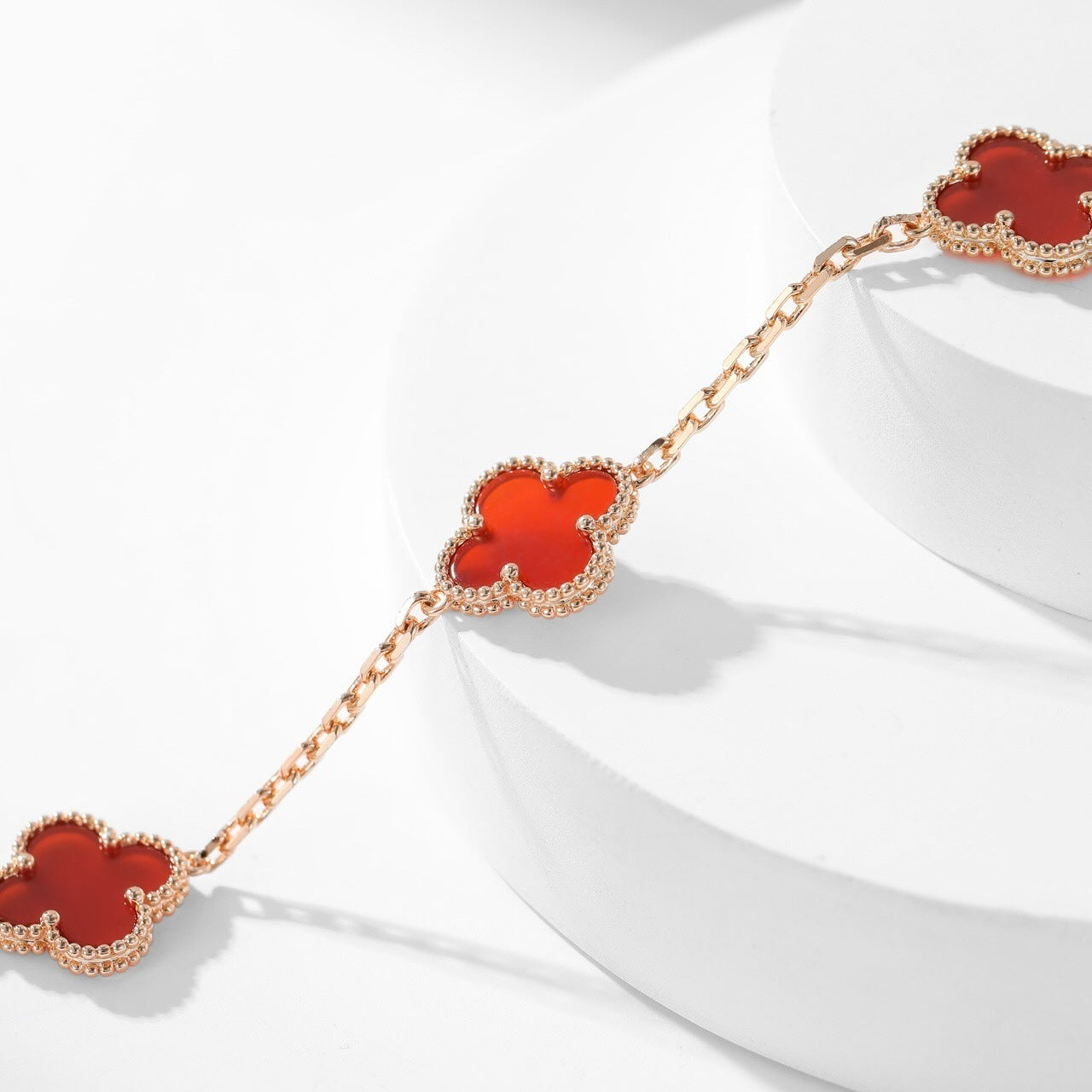 [Clover]CLOVER 10 MOTIFS CARNELIAN NECKLACE