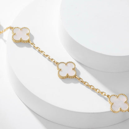 [Clover]CLOVER 10 MOTIFS WHITE MOTHER OF PEARL NECKLACE