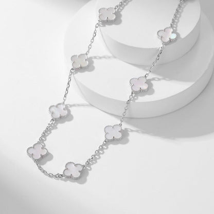 [Clover]CLOVER 10 MOTIFS WHITE MOTHER OF PEARL NECKLACE