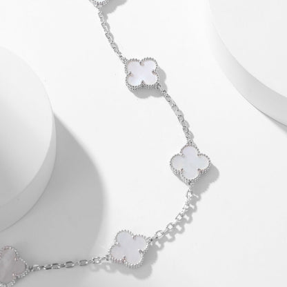 [Clover]CLOVER 10 MOTIFS WHITE MOTHER OF PEARL NECKLACE