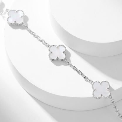 [Clover]CLOVER 10 MOTIFS WHITE MOTHER OF PEARL NECKLACE