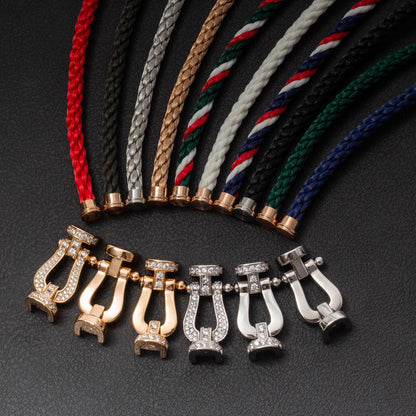 [Clover]FORCE LARGE HORSESHOE FULL DIAMOND BRACELET GOLD