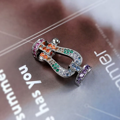 [Clover]FORCE LARGE HORSESHOE  COLORED DIAMOND BRACELET ROSE GOLD
