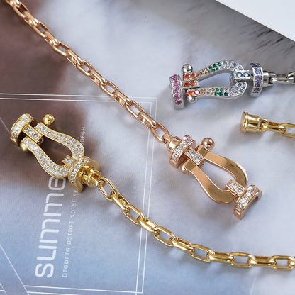 [Clover]FORCE LARGE HORSESHOE CLASP  METAL BRACELET