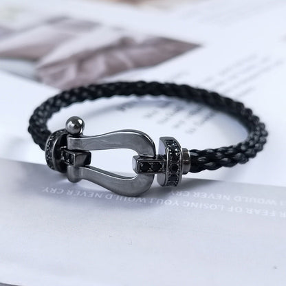 [Clover]FORCE LARGE SERIES HORSESHOE BLACK SAMURAI BRACELET