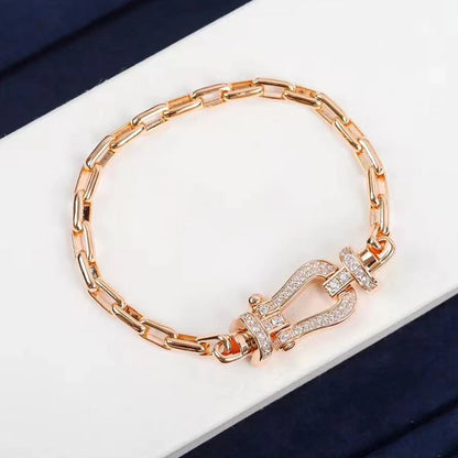 [Clover]FORCE LARGE HORSESHOE CLASP  METAL BRACELET