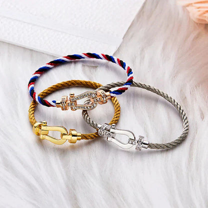 [Clover]FORCE LARGE HORSESHOE NO DIAMOND BRACELET GOLD