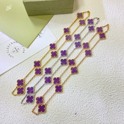 [Clover]CLOVER 10 MOTIFS  PURPLE VIOLET  NECKLACE