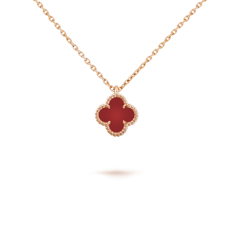 [Clover]CLOVER MINI 9.5MM WHITE CARNELIANS NECKLACE