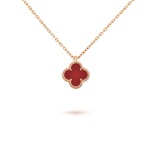 [Clover]CLOVER MINI 9.5MM WHITE CARNELIANS NECKLACE