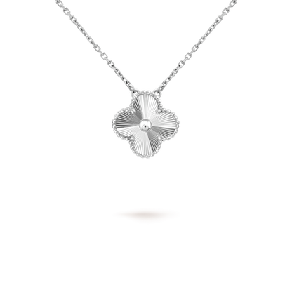 [Clover]CLOVER 15MM LASER NECKLACE SILVER