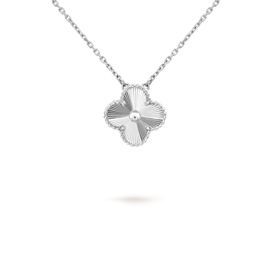 [Clover]CLOVER 15MM LASER NECKLACE SILVER