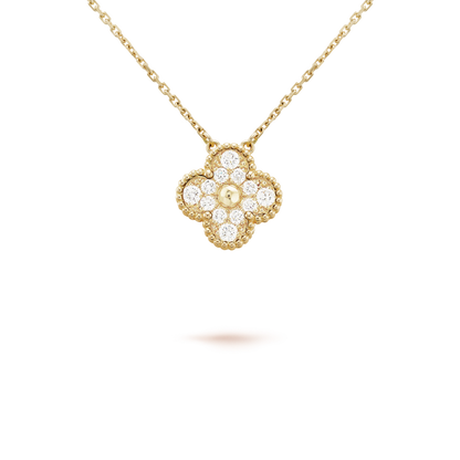 [Clover]CLOVER 15MM DIAMOND SINGLE FLOWER NECKLACE