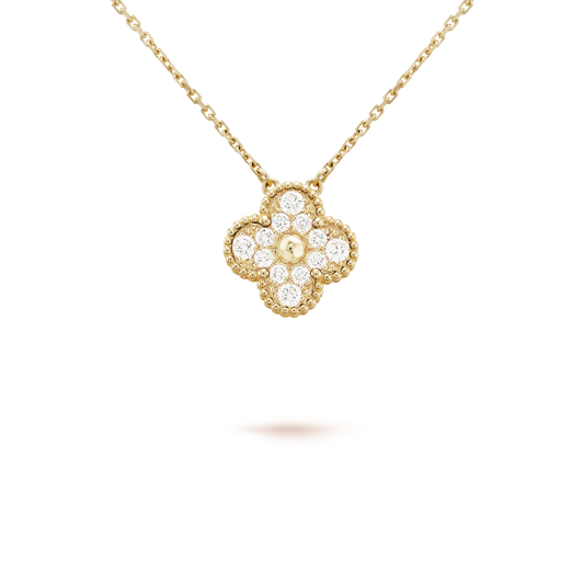 [Clover]CLOVER 15MM DIAMOND SINGLE FLOWER NECKLACE
