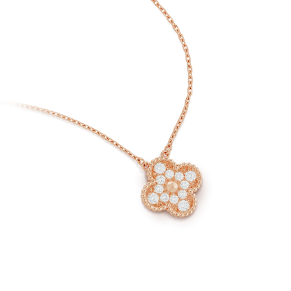 [Clover]CLOVER 15MM DIAMOND SINGLE FLOWER NECKLACE