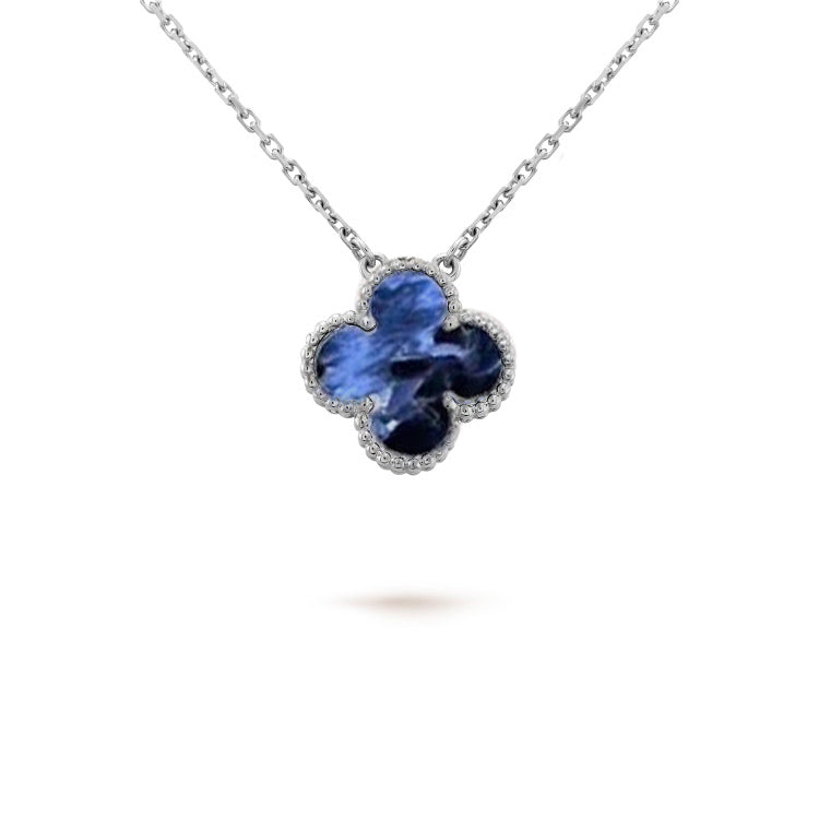 [Clover]CLOVER 15MM PIETERSITE NECKLACE SILVER