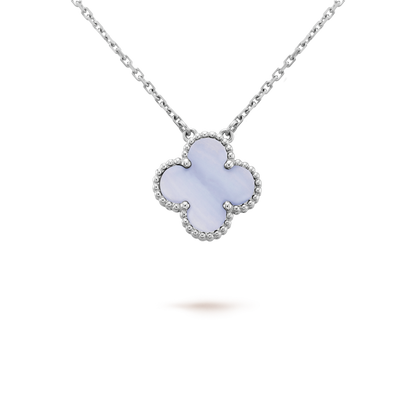 [Clover]CLOVER 15MM BLUE CHALCEDONY NECKLACE SILVER