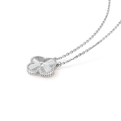 [Clover]CLOVER 15MM LASER NECKLACE SILVER