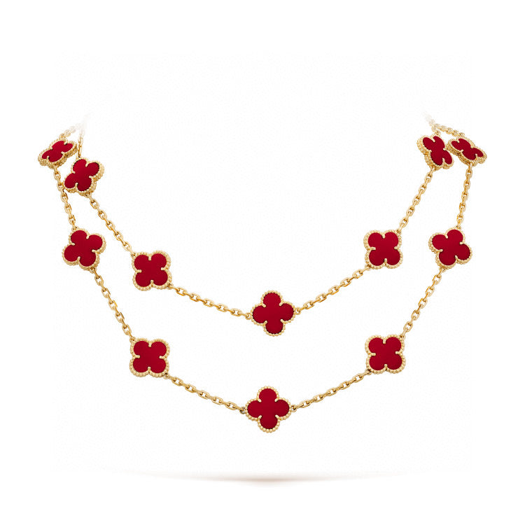 [Clover]CLOVER 20 MOTIFS CARNELIAN NECKLACE
